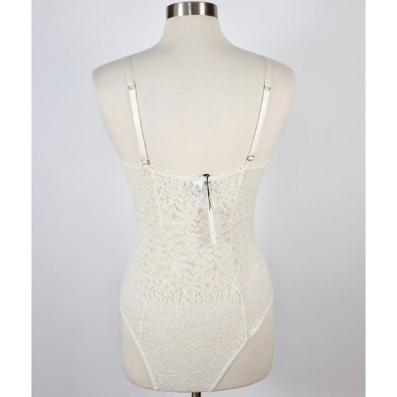 New Fleur du Mal sz L bodysuit off white ivory lace bow - Picture 3 of 12